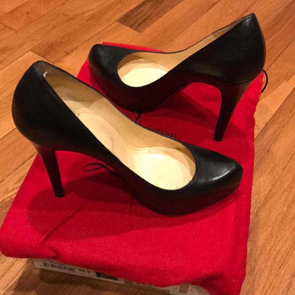 Christian Louboutin Rolando, 120MM black leather - Picture 2 of 8
